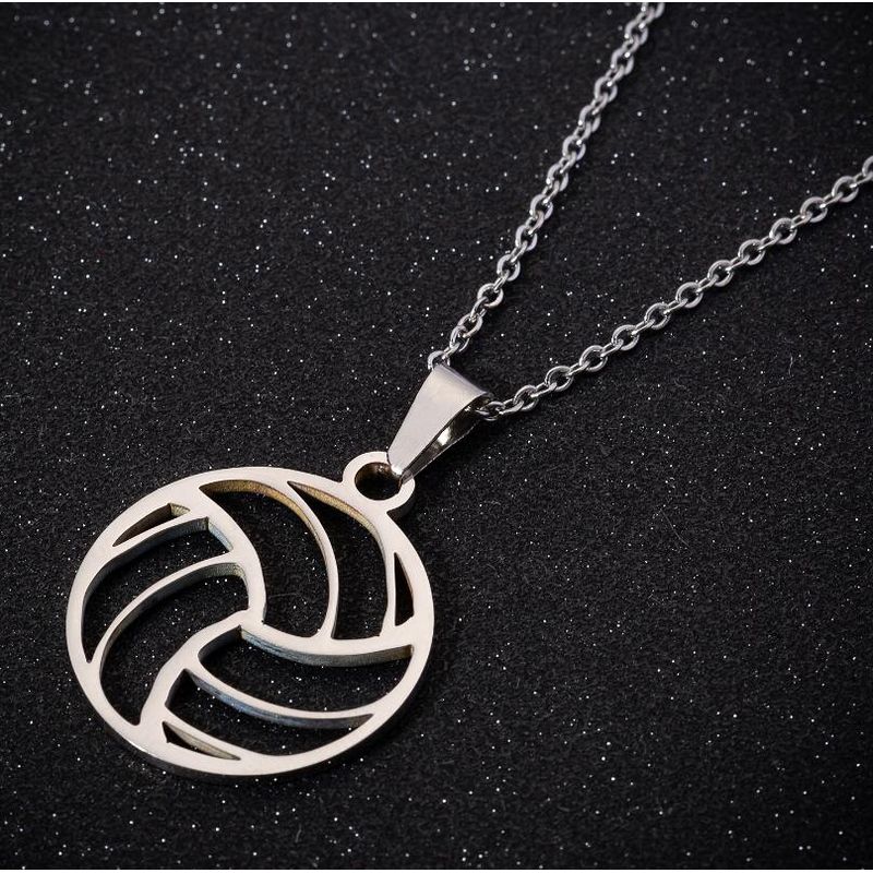 Collar-pelota-de-Voley-plateado