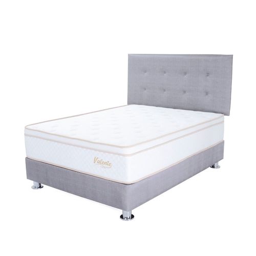 Dormitorio Valente King Gris + 3 Almohada Viscoelastic + 1 Protector