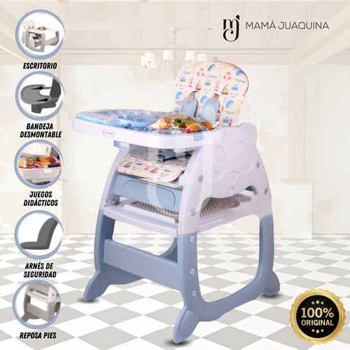 Silla de Comer Escritorio 3 en 1 «WESLEY» Celeste