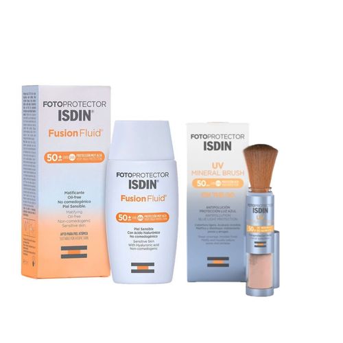 Pack Isdin Fotoprotección Completa Fusion Fluid + Mineral Sun Brush