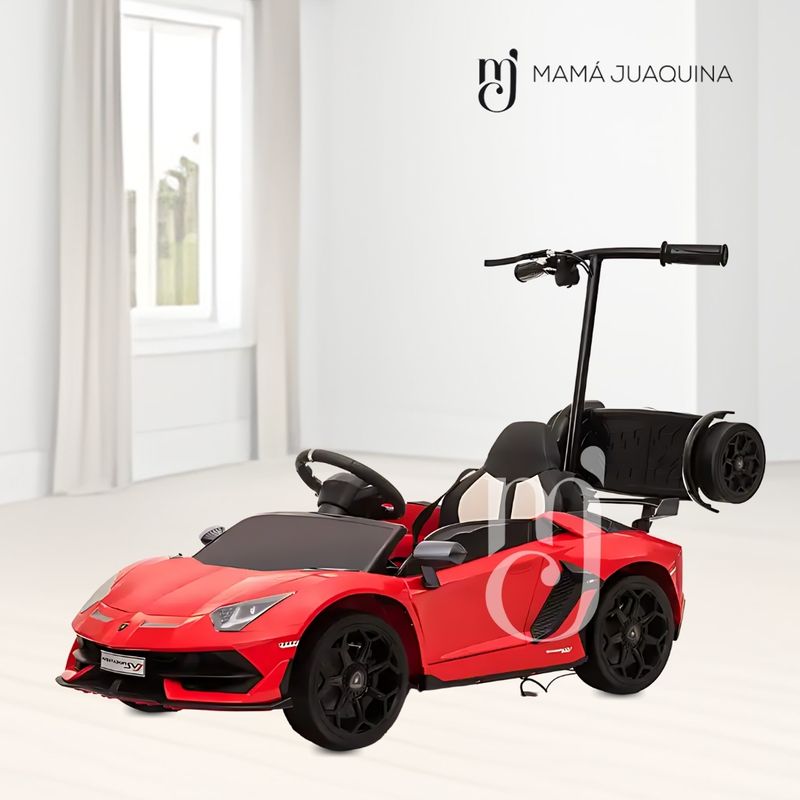 Carro-a-Bateria-para-Niño-y-Adulto-AVENTADOR-Licensed-Rojo