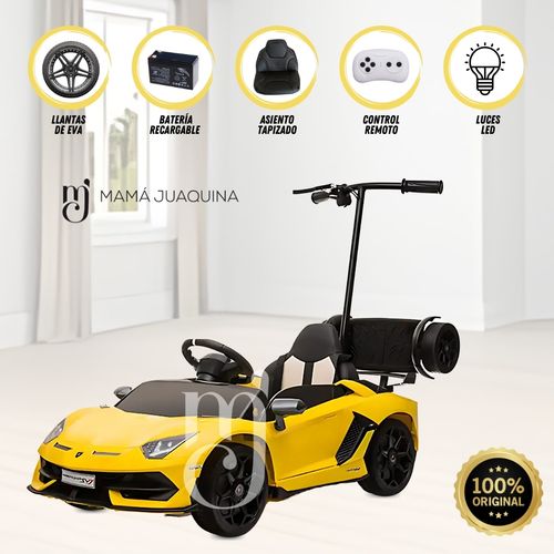 Carro a Batería para Niño y Adulto AVENTADOR Licensed Amarillo
