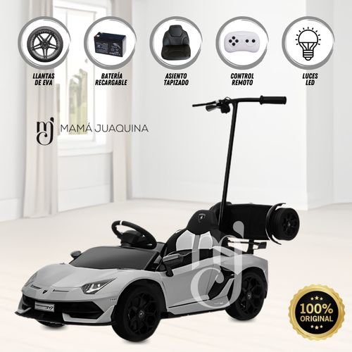 Carro a Batería para Niño y Adulto AVENTADOR Licensed Gris