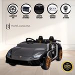 Auto-a-Bateria-Deportivo-para-Niños-«HURACAN»-Licenced-Negro