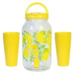 Set-de-Dispensador-de-Agua-35-L-Kawaii---4-Vasos-S11-Amarillo