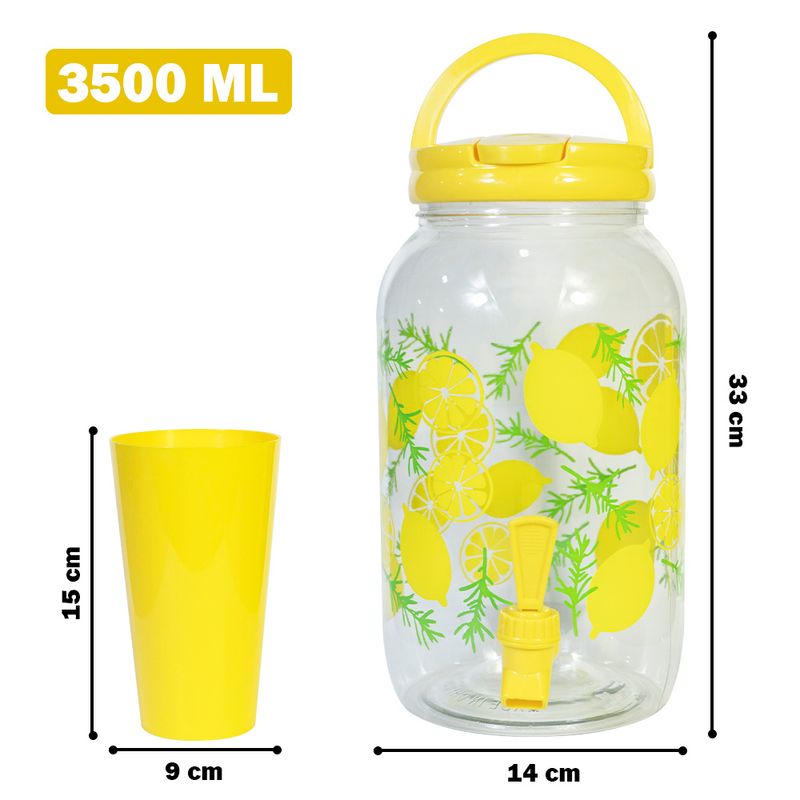 Set-de-Dispensador-de-Agua-35-L-Kawaii---4-Vasos-S11-Amarillo