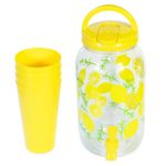 Set-de-Dispensador-de-Agua-35-L-Kawaii---4-Vasos-S11-Amarillo
