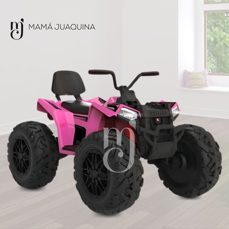 Cuatrimoto-a-Bateria-«UTV-HOLLICY»-24V-con-MP3-Rosa