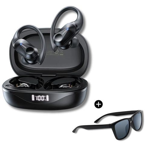 Audífonos Inalámbricos Lenovo LP75 negro + Lentes clasicos de Regalo