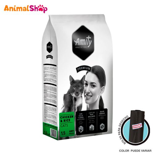 Comida De Gatos Amity Pollo Y Arroz 1.5 Kg