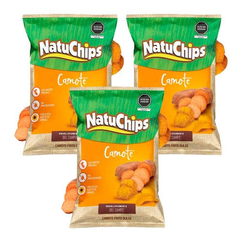 Pack Chips de Camote NATUCHIPS Bolsa 135g x 3un