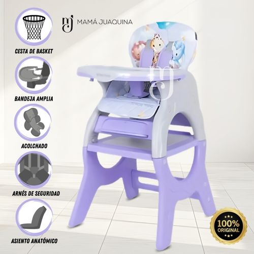 Silla de Comer Escritorio 3 en 1 «BLAYR» Morado