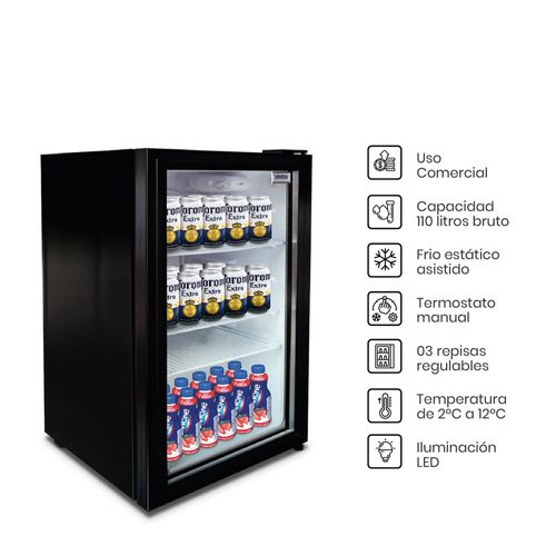VISICOOLER VENTUS LG-100 NEGRO 110 LTS (MUNDO ELECTRONICO)