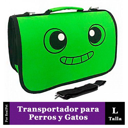 Transportador Grande para Gato o Perro Pequeño Verde