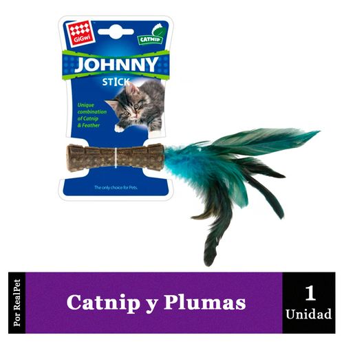 Catnip para Gatos Johnny Stick un lado de pluma natural