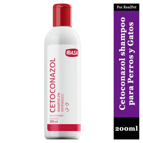 Shampoo Cetoconazol Antimicótico 2% Ibasa Gato y Perro 200ml