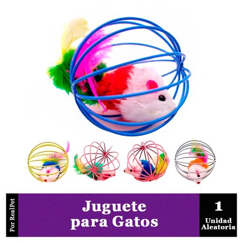 Juguete de Pelota Ratón para Gato 1 Unidad 6cm