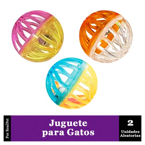 Juguete de Pelota Transparente para Gato 2 Unidades 3.5cm