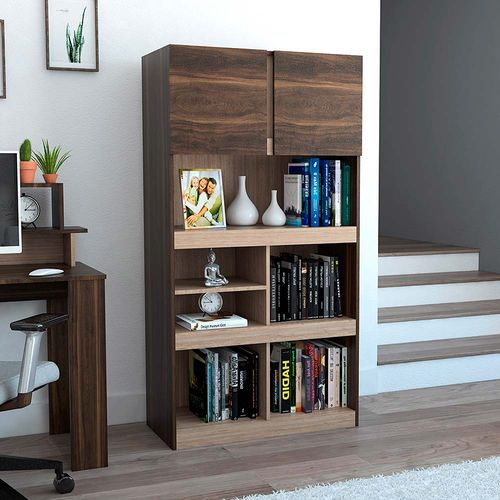 Biblioteca Office 9 color Habano Tuhome