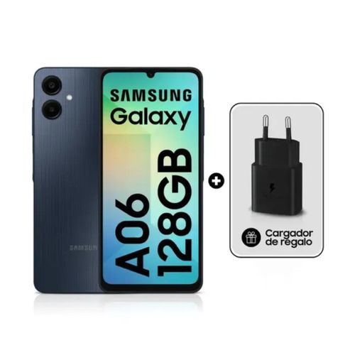 Samsung Celular Galaxy A06 4G 128GB 4GB 6.7" Negro + Cargador 15W