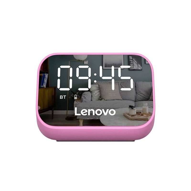 Reloj-despertador-con-altavoz-multifuncional-lenovo-ts13-rosado