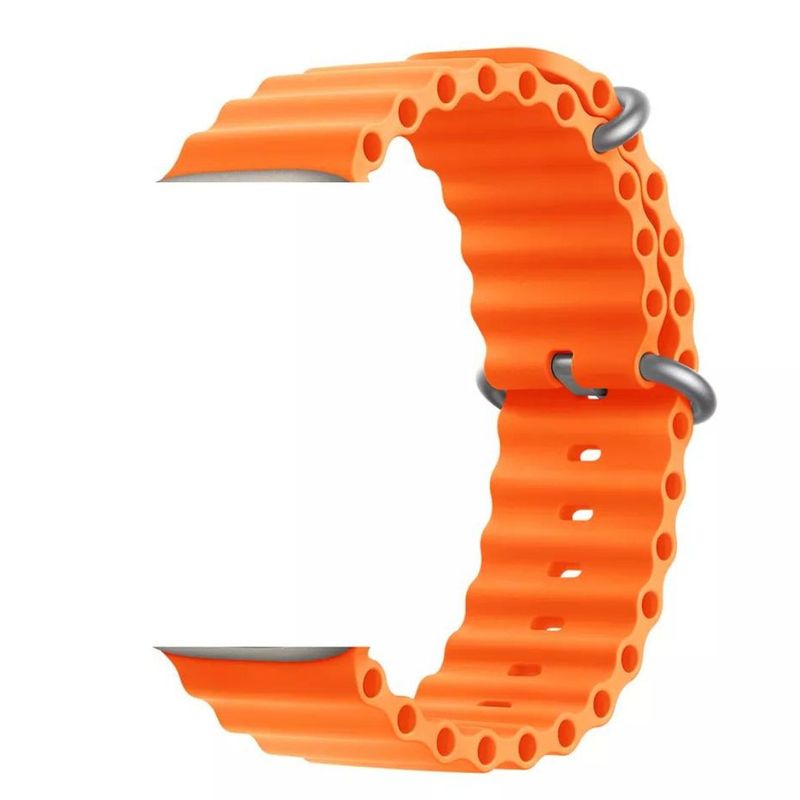 Correa-Ultra-Ocean-de-Silicona-para-Apple-Watch-Color-Naranja-de-Silicona-42-44-45-49mm