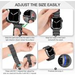 Correa-Acero-Inoxidable-para-Apple-watch-y-Smart-watch-Chain-Two-Section-Color-Negro