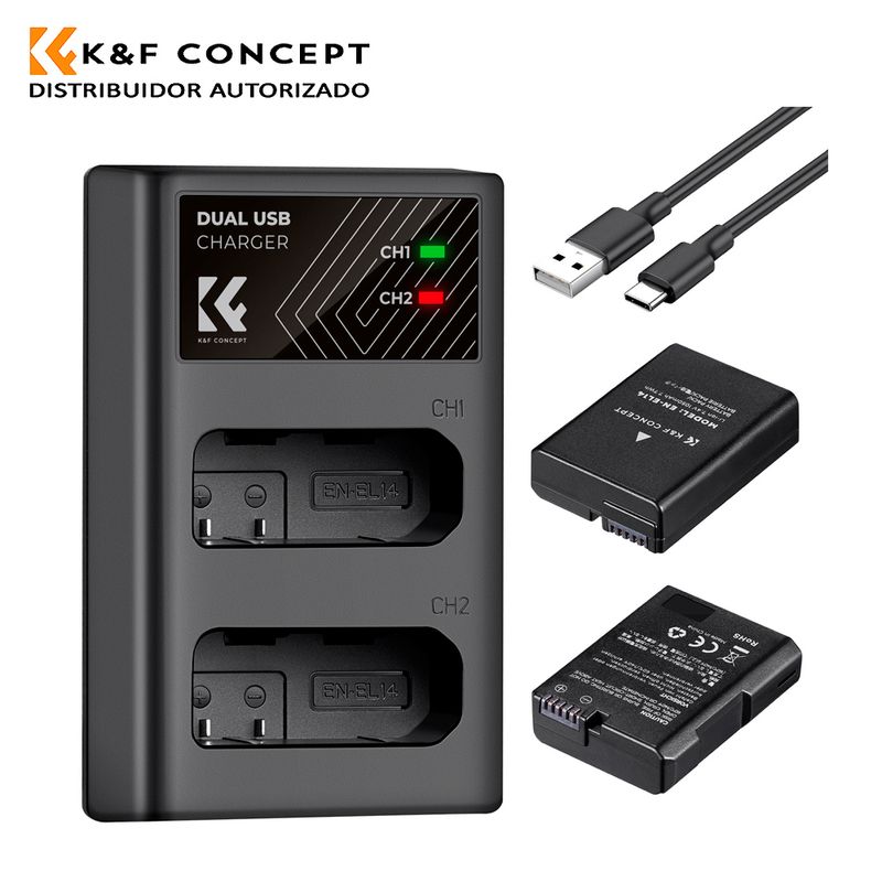 KIT-DE-CARGADOR---2-BATERIAS-EN-EL14-K-F-CONCEPT