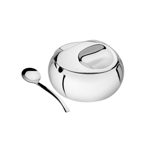 Azucarero de Acero Inoxidable 300gr con Cuchara - Tramontina 64400500 (MUNDO ELECTRONICO)