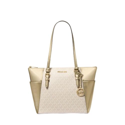 Cartera Tote Michael Kors Charlotte - Pale Gold