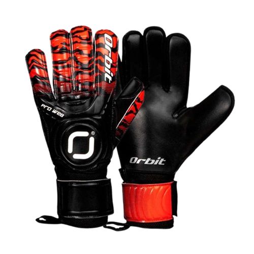 GUANTES DE ARQUERO PORTERO PRO WEB ORBIT ADULTO TALLA #8 ROJO