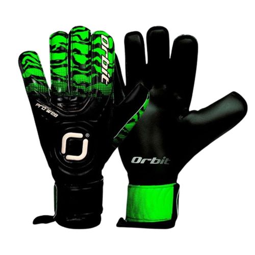 GUANTES DE ARQUERO PORTERO PRO WEB ORBIT ADULTO TALLA #8 VERDE