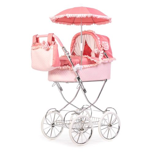 COCHE PARA MUÑECA REBORN ROMA PRAMS ANNIE CON PARASOL