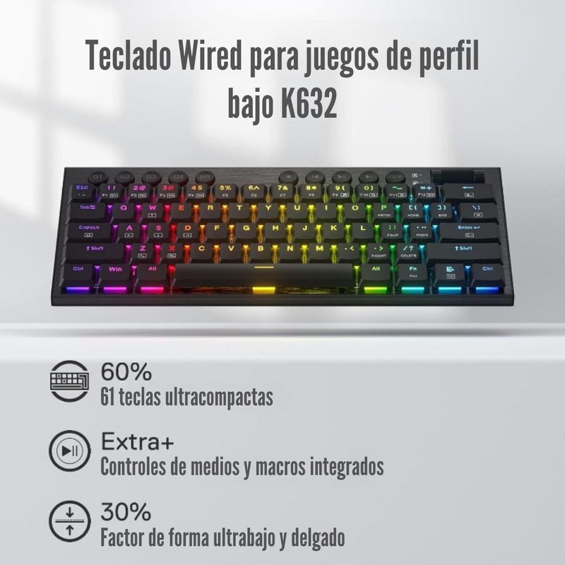 Redragon---Teclado-Horus-Mini-K632-60--Wired-Switch-Red---Negro