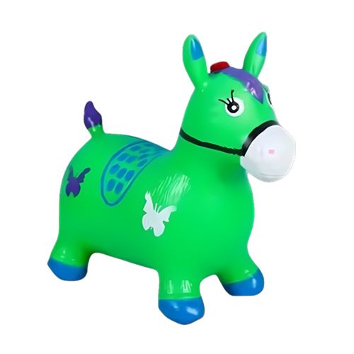 CABALLO SALTARIN INFLABLE PARA NIÑOS Y NIÑAS VERDE