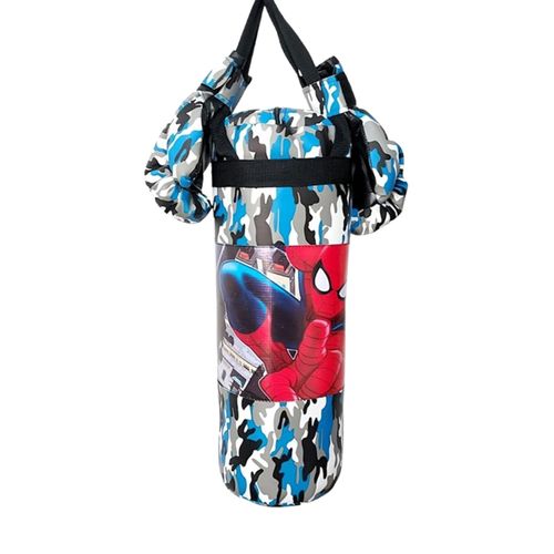 SACO DE BOX INFANTIL CAMUFLADO CON PAR DE GUANTES AZUL