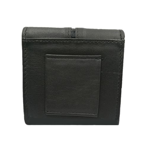 Monedero De Correa Para Hombre 100 Cuero Negro Perry Jhan