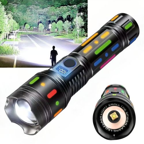 Linterna LD-L406A Táctica LED Profesional 4500 Lúmenes, 3000 Metros, Alta Potencia (MUNDO ELECTRONIC