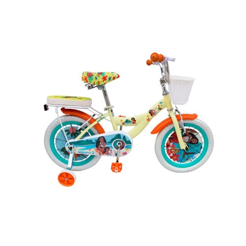 Bicicleta Monark Para Niño Aro 16" Moana Flowers Amarillo