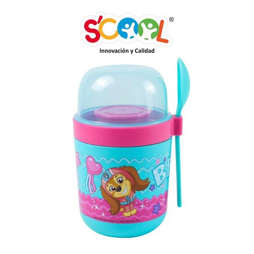 Vaso Yogurt Scool De 680Ml Con Cuchara Paw Patrol Niña