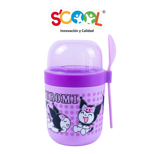 Vaso Yogurt Scool De 680Ml Con Cuchara Kuromi