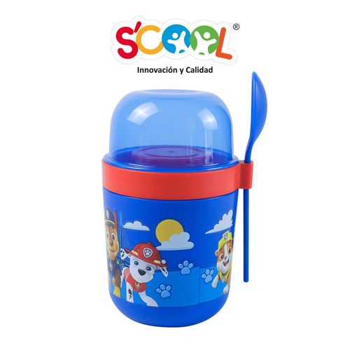 Vaso Yogurt Scool De 680Ml Con Cuchara Paw Patrol Niño