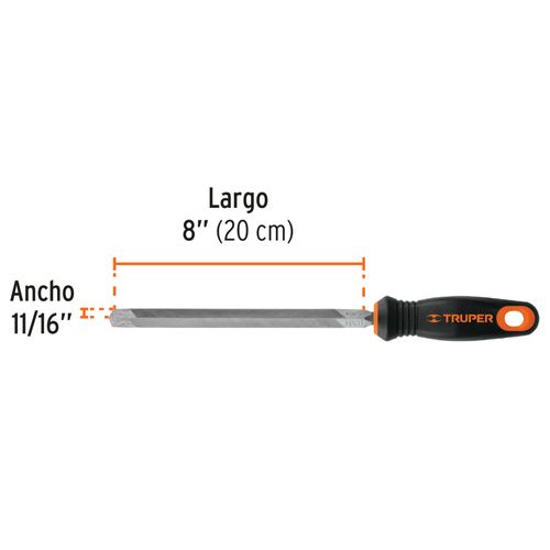 Lima triángulo pesado 8"P  mango comfort grip