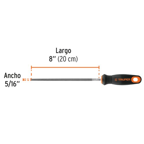 Limas redondas 8P mango comfort grip
