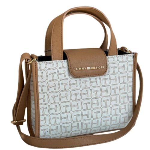 Cartera Crossbody Tommy Hilfiger Mine Tote - Beige