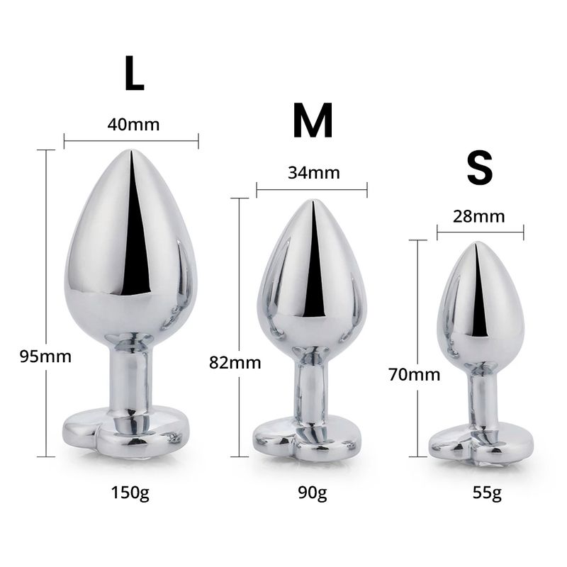 Dilatador-Plug-Anal-Corazon-Rosa-Talla-S