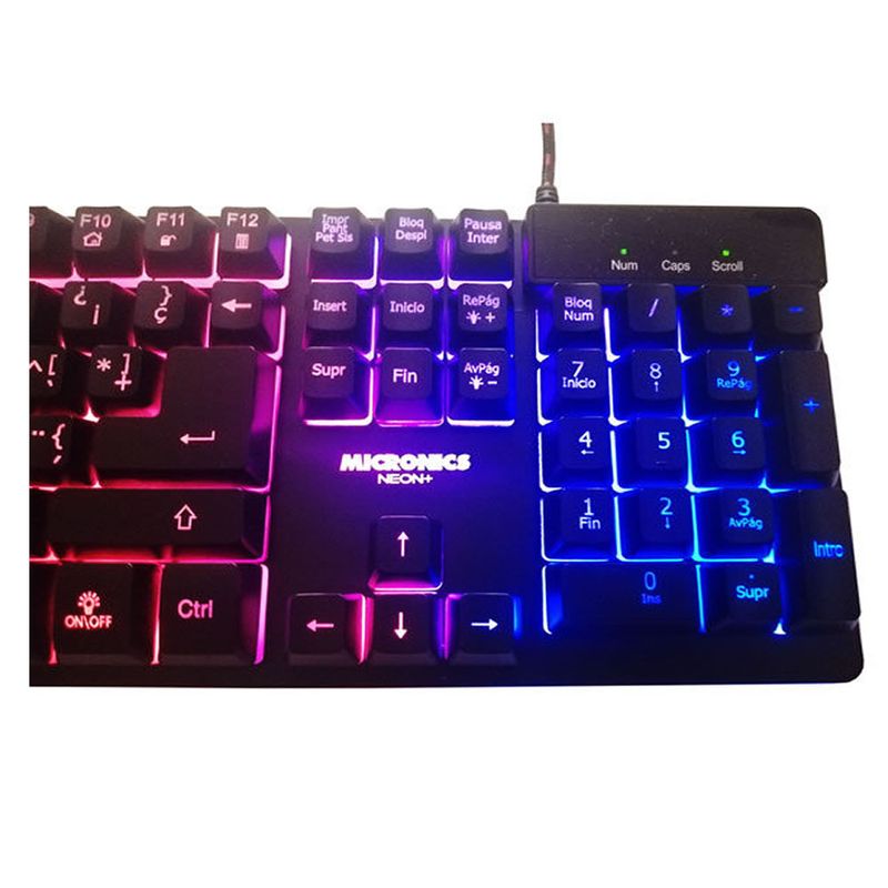 Teclado-Gamer-Micronics-Neon-Luz-Led