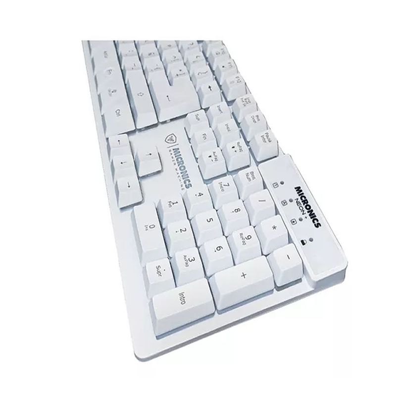 Teclado-Micronics-Neon-Mic-709w-White