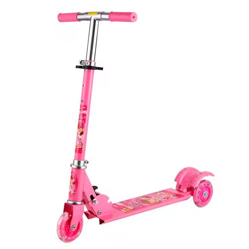 Scooter para Niños Rosado con Luces 3 Llantas metal