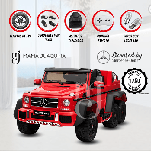 Carro a Batería «AMG 6X6 » Licenced Rojo